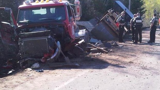 Accident sur la route 348