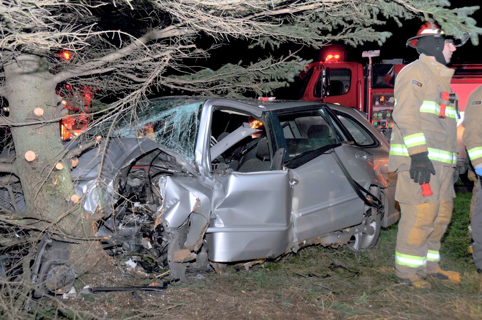 Tout un accident à SainteClotildedeHorton en fin de nuit samedi
