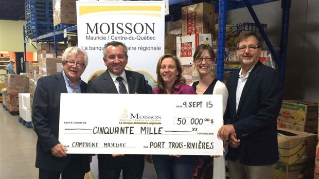 L'APTR remet 50 000 $ à Moisson Mauricie/Centre-du-Québec