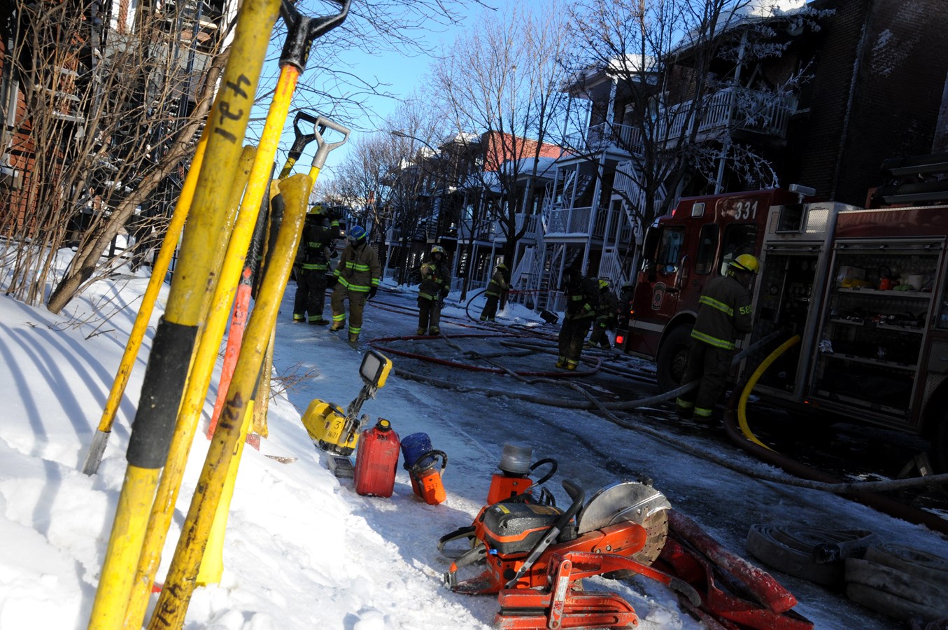 Incendie dans un immeuble à six logements de la rue SainteAngèle