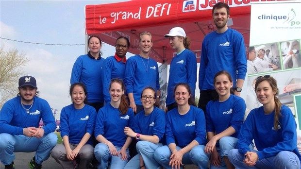 Les étudiants en podiatrie de l'UQTR s'associent au Grand défi Pierre Lavoie pour soigner les blessures des participants