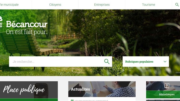 Nouvelle plateforme web pour la ville de Bécancour