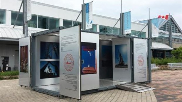 Exposition itinérante de photographies maritimes : Un conteneur transformé en galerie d’art au Port de Trois-Rivières
