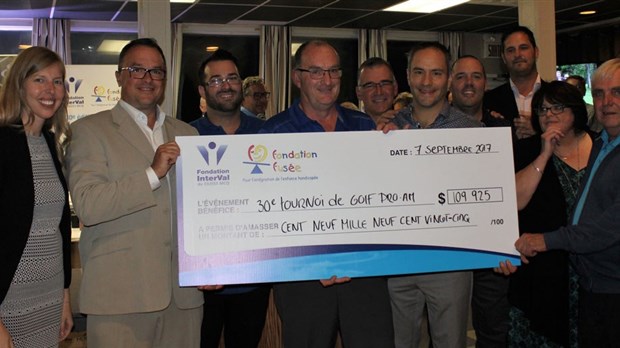 109 925 $ amassés lors du 30e tournoi de golf Pro-am