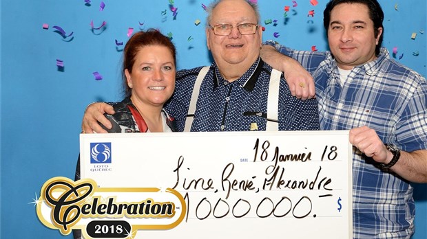 Un trio familial de la Mauricie devient millionnaire grâce à Célébration 2018!
