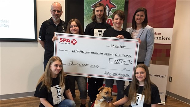 Un projet entrepreneurial permet de remettre 411 $ à la SPA Mauricie