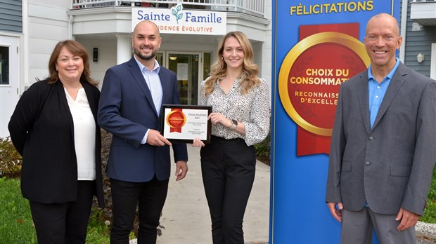 Sainte-Famille Résidence Évolutive récipiendaire du Prix choix du consommateur 2021 