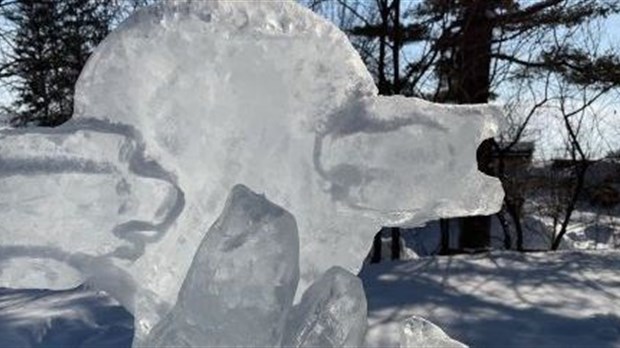 Sculptures de glace au Moulin seigneurial de Pointe-du-Lac