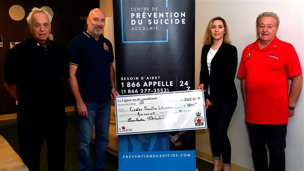 La filiale 35 de Légion royale canadienne remet 5000 $ à 5 organismes