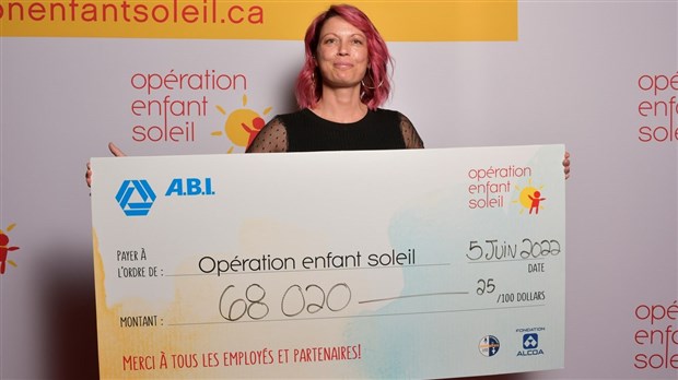 L’Aluminerie de Bécancour remet 68 000 $ à Opération Enfant Soleil