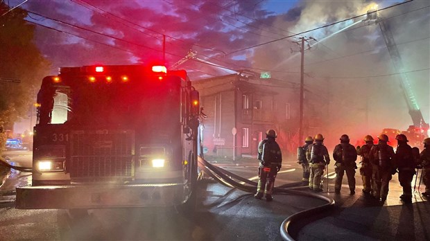 Incendie suspect de 5ième alarme cette nuit à Trois-Rivières