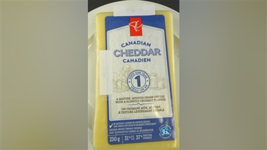 Rappel de fromage cheddar canadien de marque PC