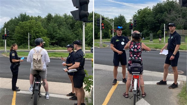 La police de Trois-Rivières sensibilise au partage de la route