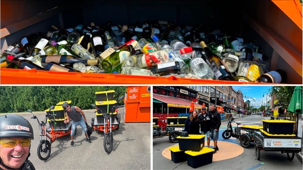 Plus de 100 000 livres de verre récupérées au centre-ville de Trois-Rivières