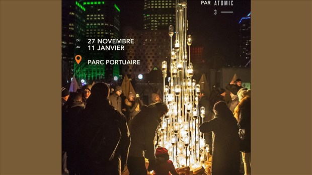 Dévoilement de l’œuvre lumineuse interactive au centre-ville de Trois-Rivières