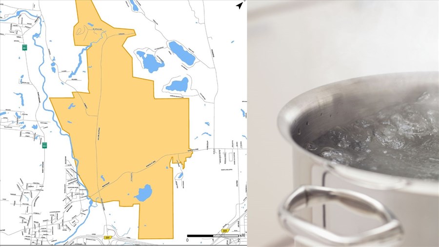 Bris d'une conduite d'eau sur le chemin de Sainte-Flore à Shawinigan