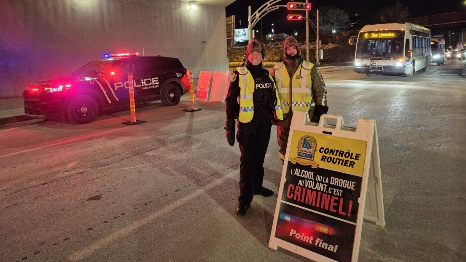 Près de 1050 conducteurs vérifiés et sensibilisés à Trois-Rivières