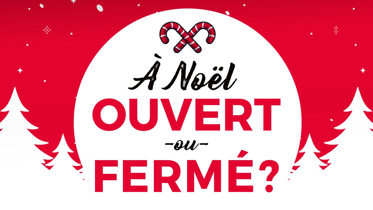 Ouvert ou fermé pour le jour de Noël? 
