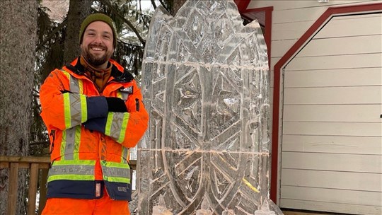 Sculptures de glace au Moulin seigneurial de Pointe-du-Lac le 1er mars