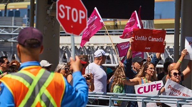 Air Canada:ils «nous ont sous-estimés» et on a «mis notre pied à terre» — SCFP-Québec