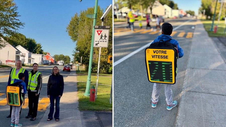 Sécurité routière : Un radar-vivant devant une école à Yamachiche 