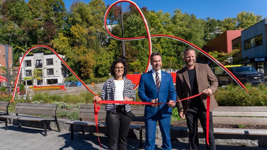 Inauguration de signatures lumineuses et de mobilier urbain à Shawinigan